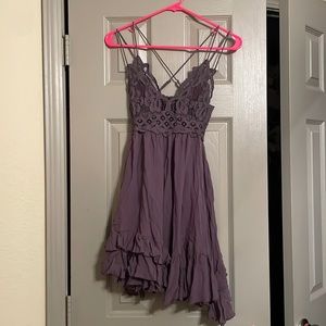 Free People Adella Slip Dress (Charcoal)